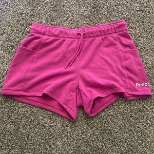 reebook pink shorts